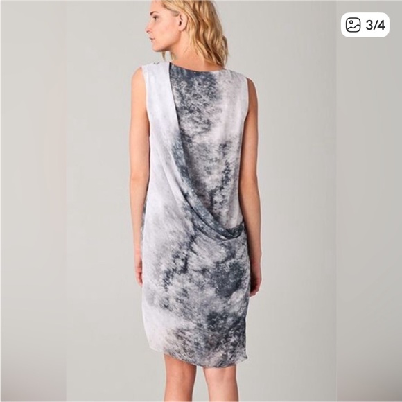 Kimberly‎ Ovitz Asymmetrical Black and Gray Dress - Picture 2 of 5